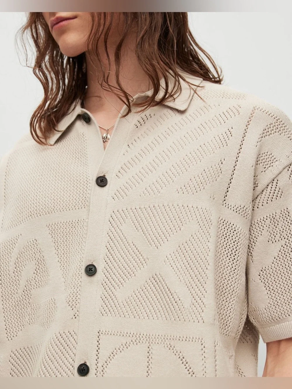 Allsaints nwt Palma Open Stitch Cardigan